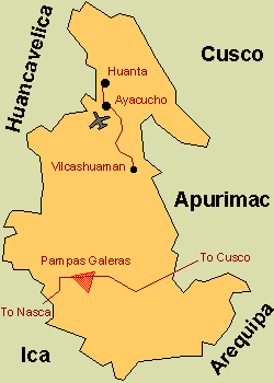 map of Ayacucho